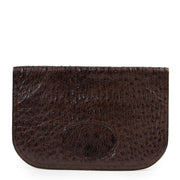 Shop safe online 100% authentic second hand Delvaux Brown Ostrich Pochette at labellov in Antwerp.