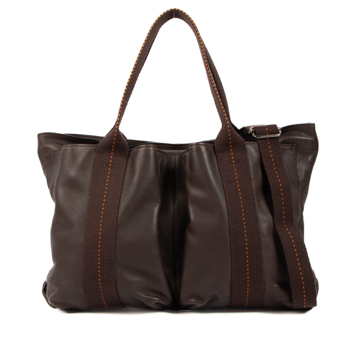 Buy a verified second-hand Hermes Brown Leather Caravane Shopping Bag in very good condition at Labellov Antwerp, Brussels, Knokke