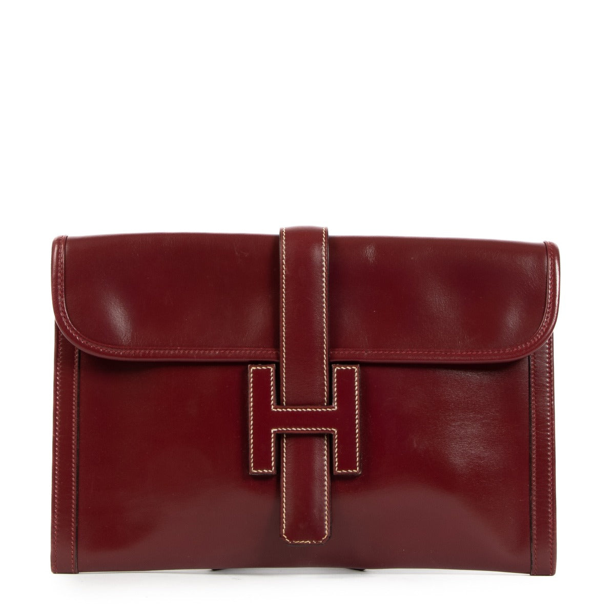 Hermès Jige PM Rouge H Box Clutch