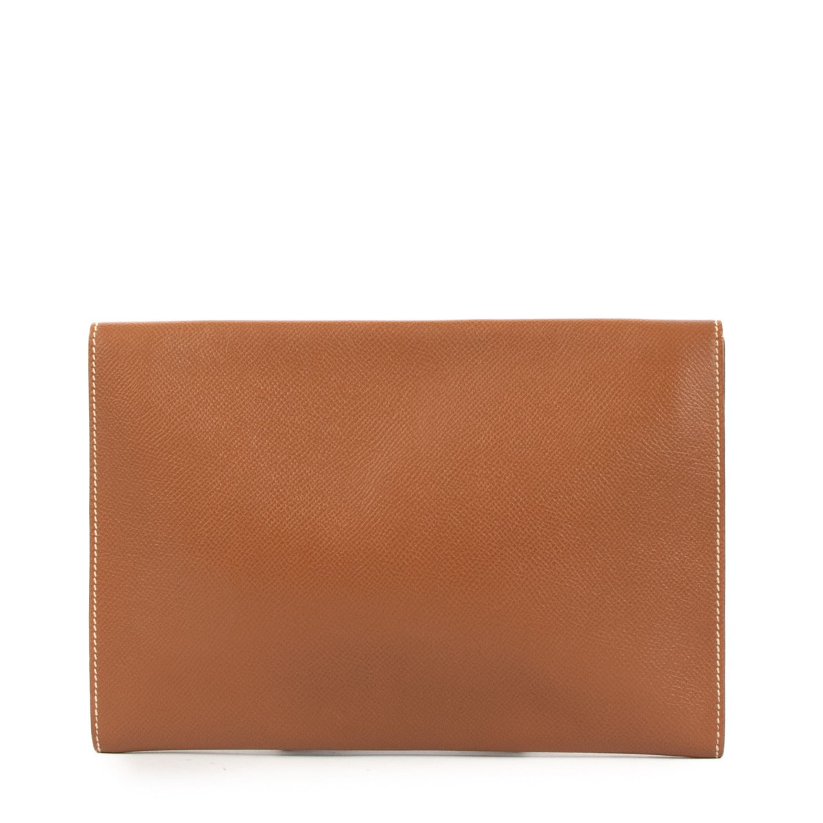 Hermès 1997 Gold Courchevel Vintage Rio Clutch