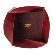 Buy a verified second-hand Hermes Burgundy Leather Zoulou Coin Case in good condition at Labellov Antwerp, Brussels, Knokke