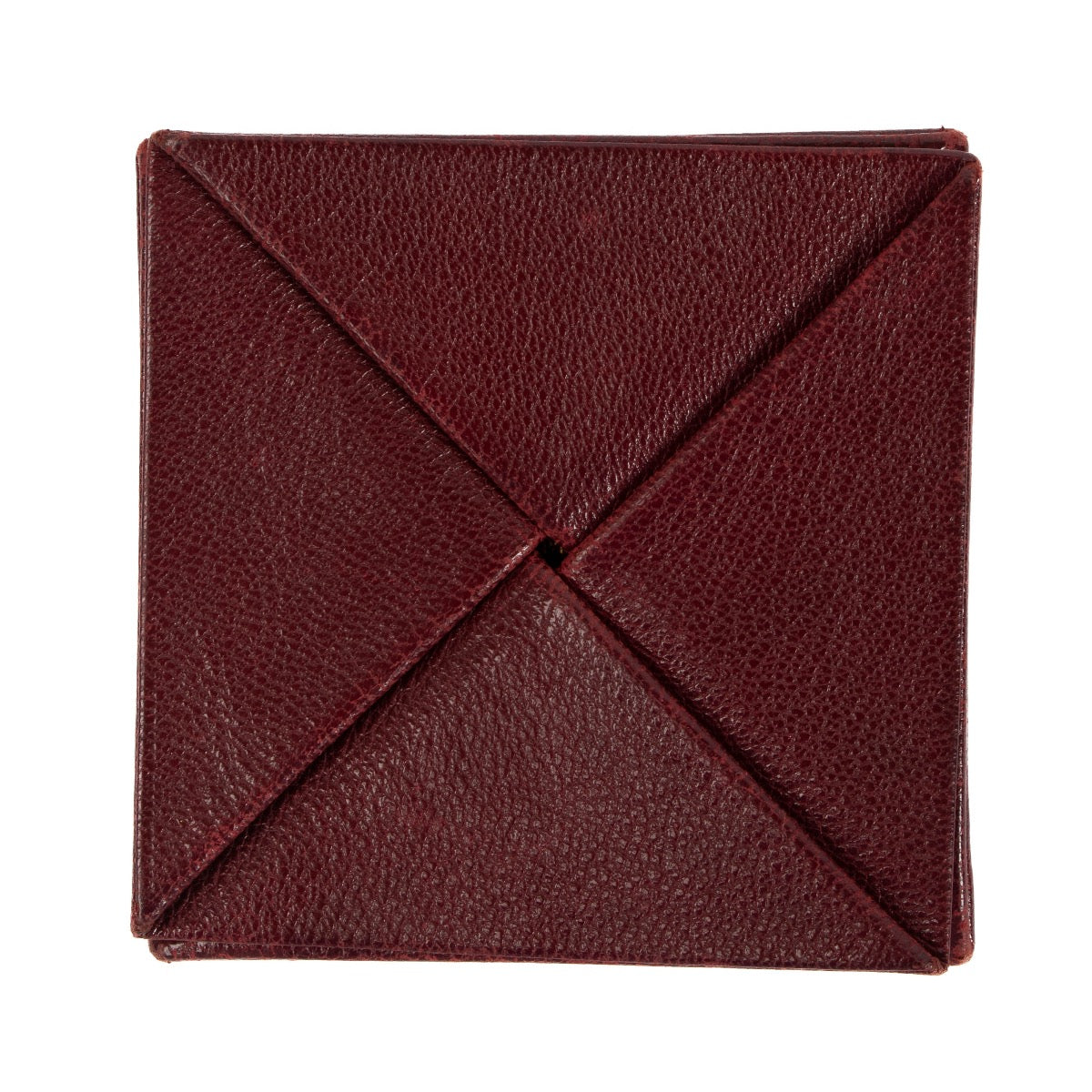 Buy a verified second-hand Hermes Burgundy Leather Zoulou Coin Case in good condition at Labellov Antwerp, Brussels, Knokke