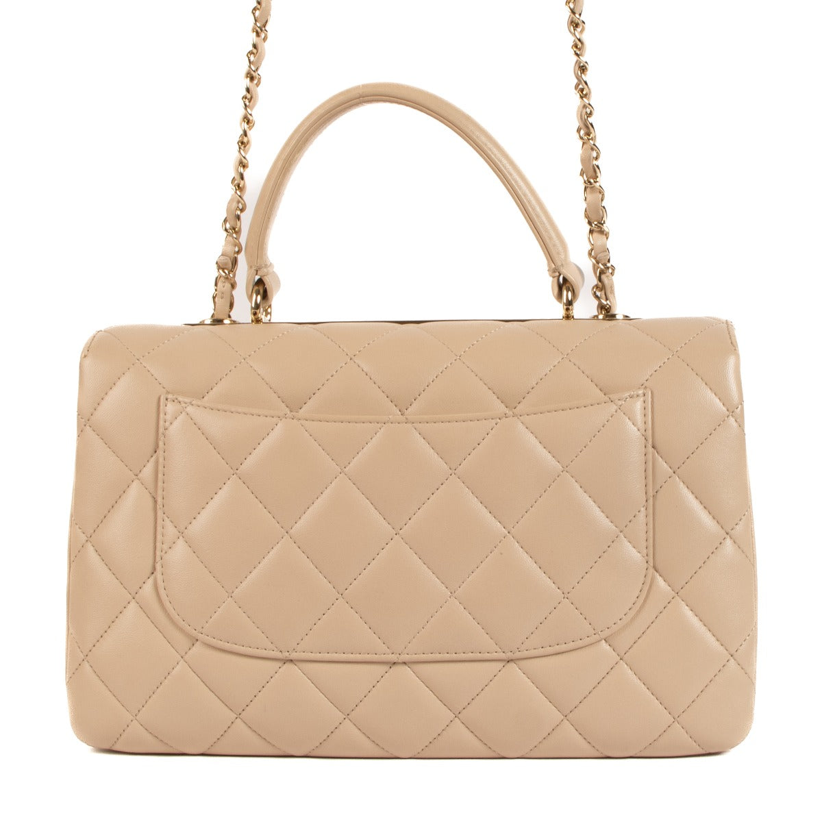 Chanel Beige Lambskin Medium Trendy CC Bag