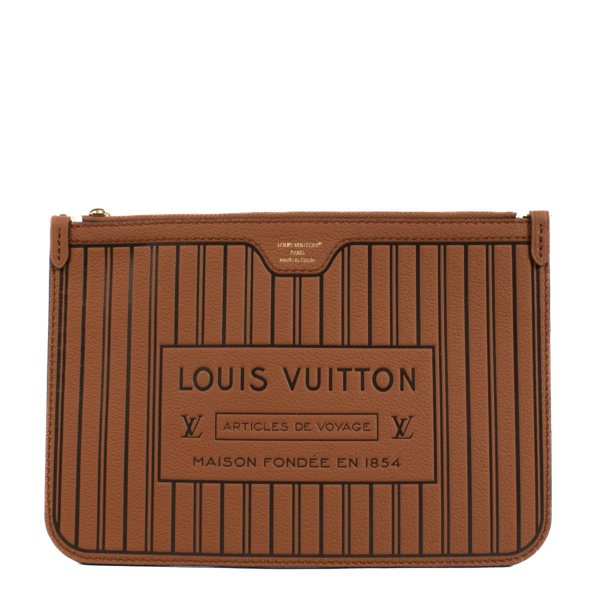 shop 100% authentic second hand Louis Vuitton Tan Neverfull Inside Out Clutch on Labellov.com
