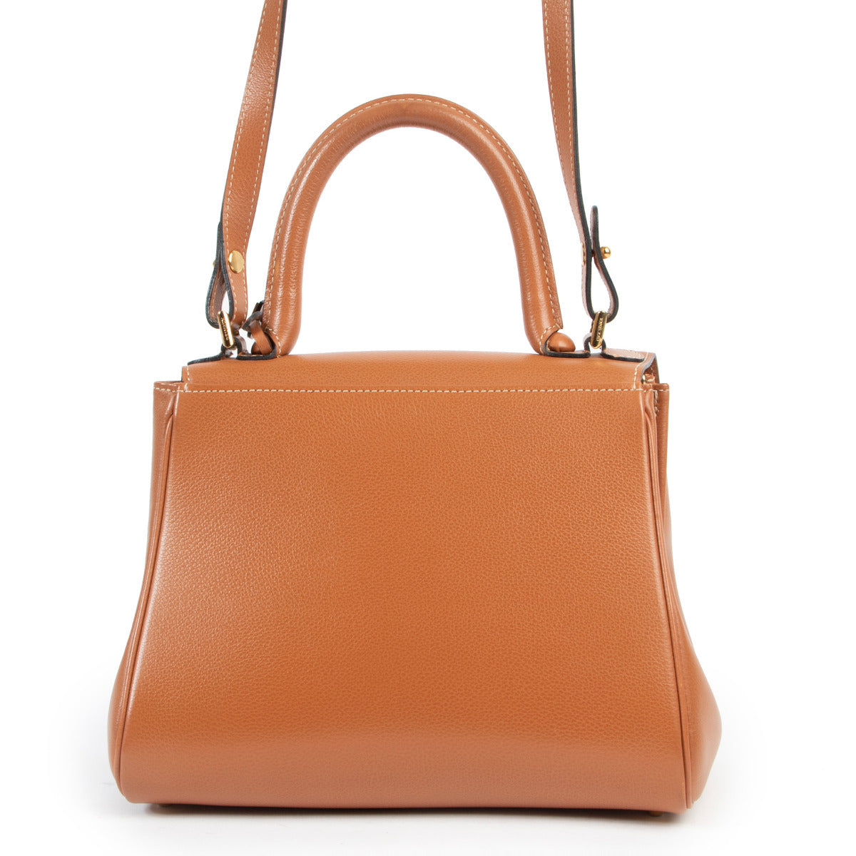 Delvaux Brillant PM en Cuir Cognac