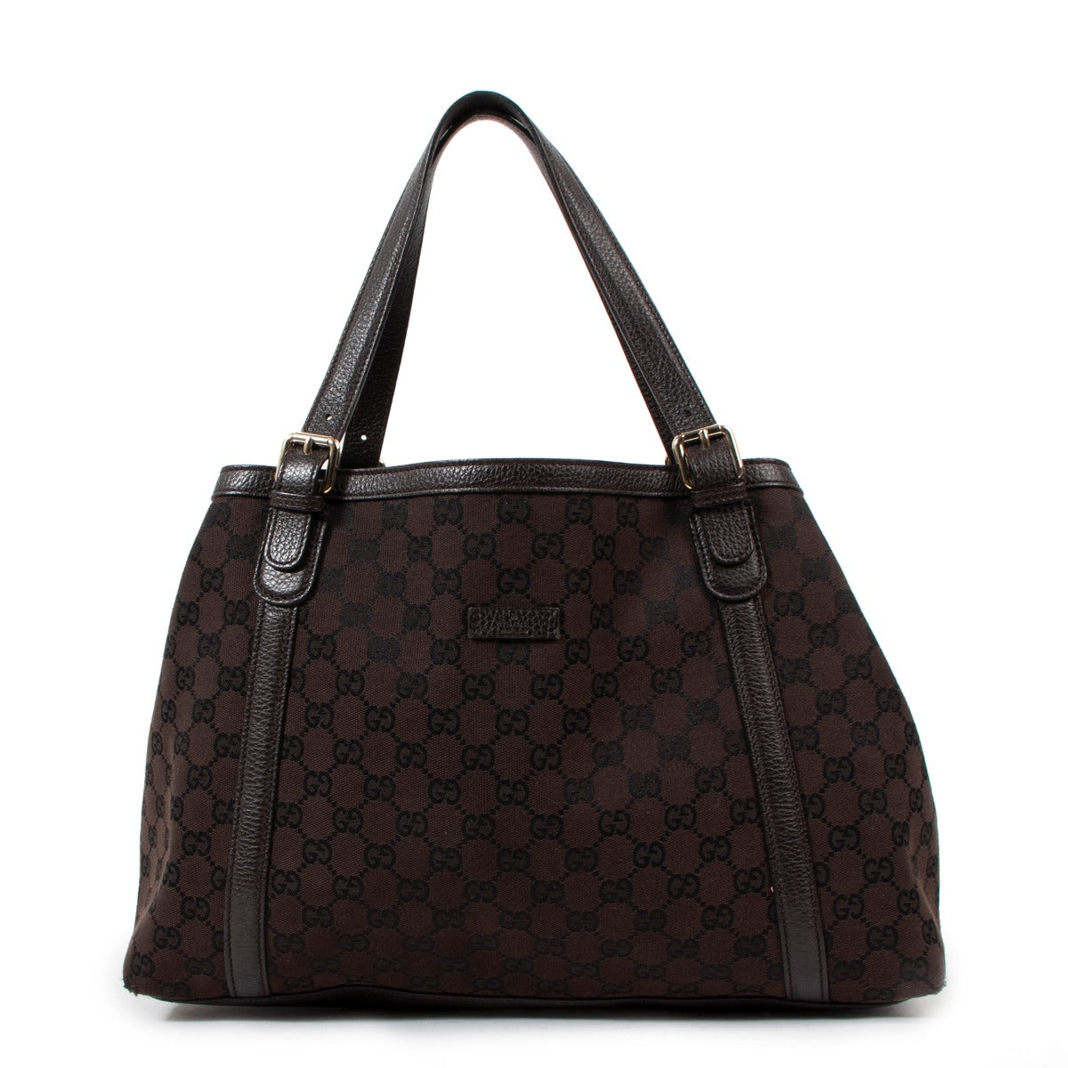 Gucci Black GG Canvas Tote Bag