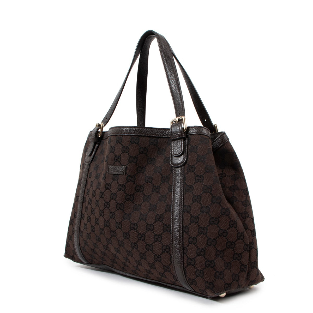 Gucci Black GG Canvas Tote Bag