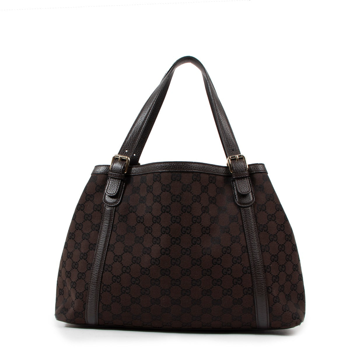 Gucci Black GG Canvas Tote Bag