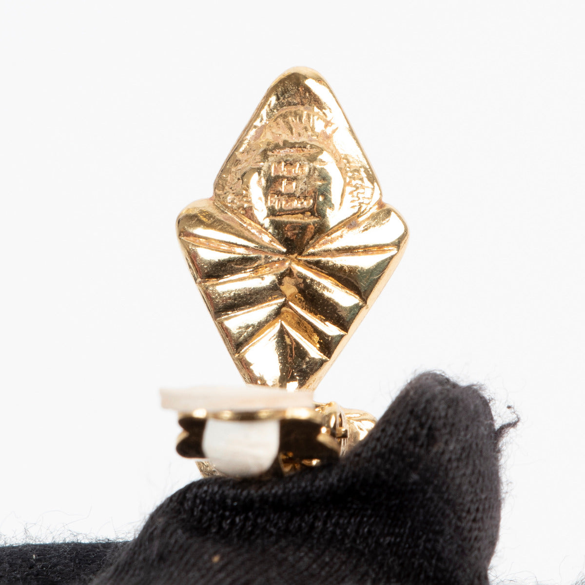 Yves Saint Laurent Gemstone Heart Clip-On Earrings