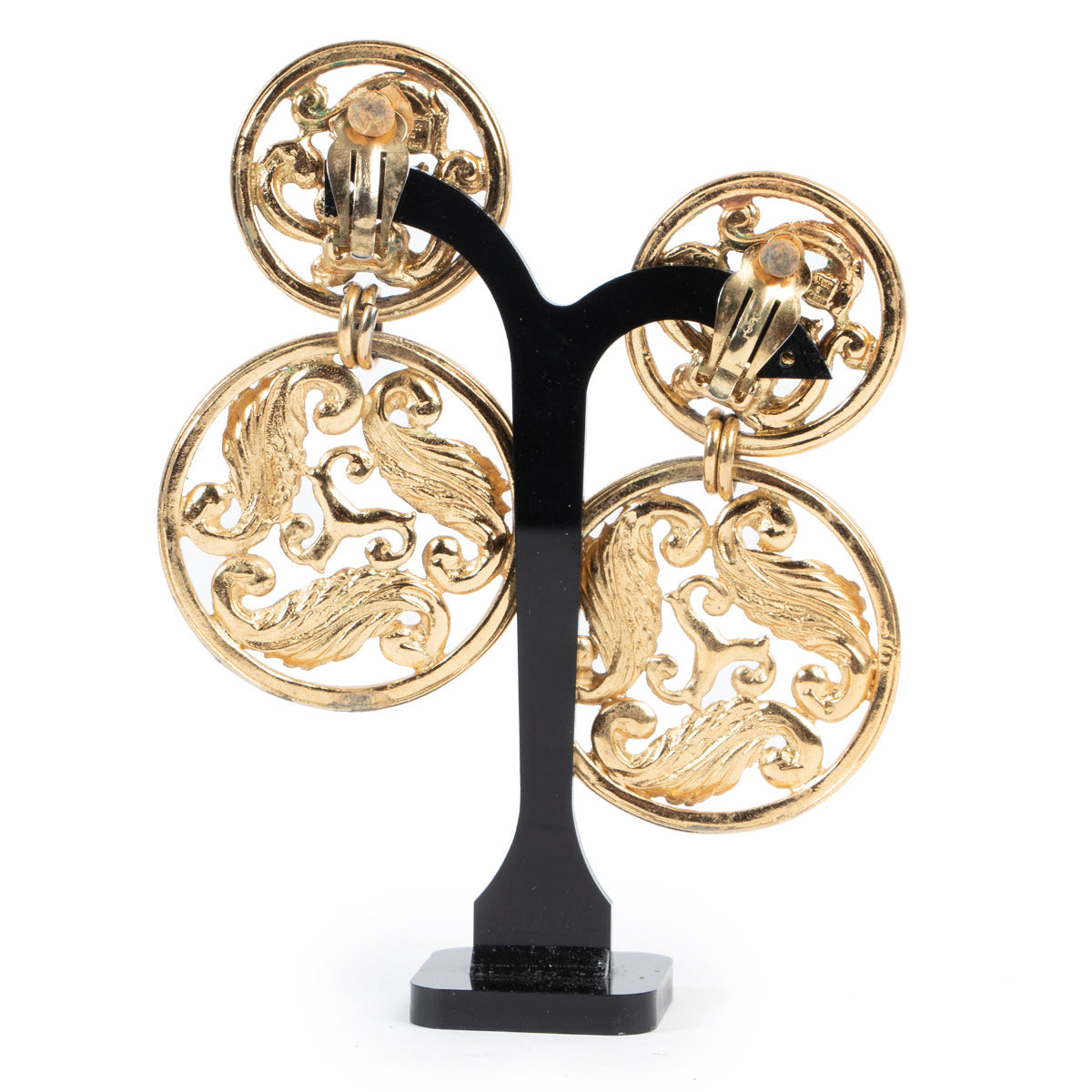Boucles d'oreilles Yves Saint Laurent dorées
