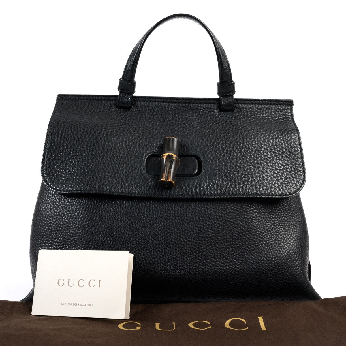 Gucci Black Leather Daily Shoulder Bag