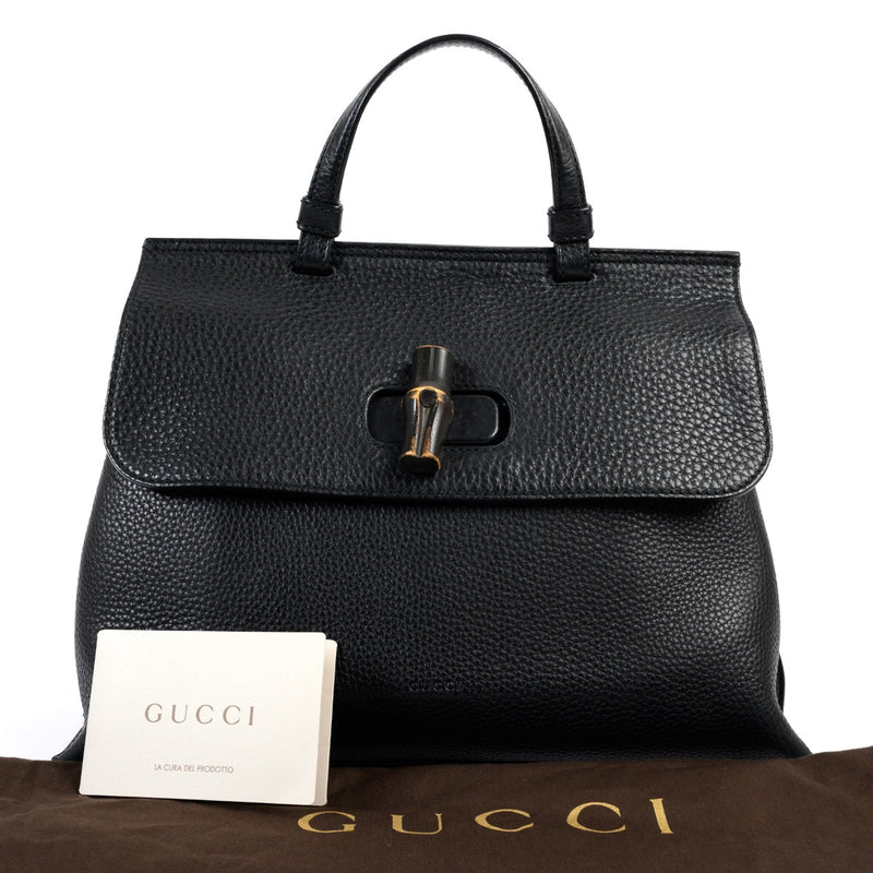 Gucci Black Leather Daily Shoulder Bag