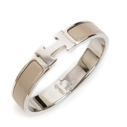 authentic pre loved Hermès taupe Clic H Bracelet on Labellov.com