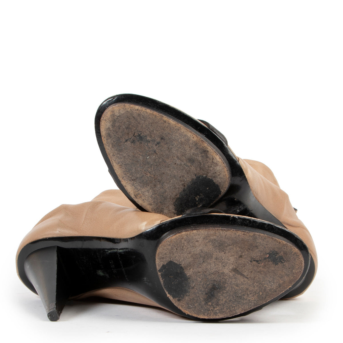 Bottes peep-toe beiges Balenciaga - Taille 38,5