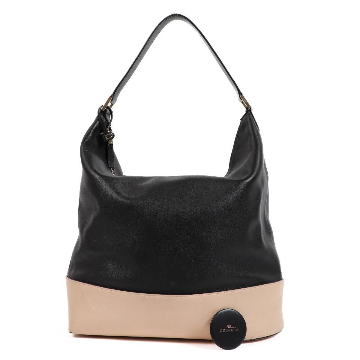 Delvaux Every D Hobo Allure Bicolore Zwart/Nude