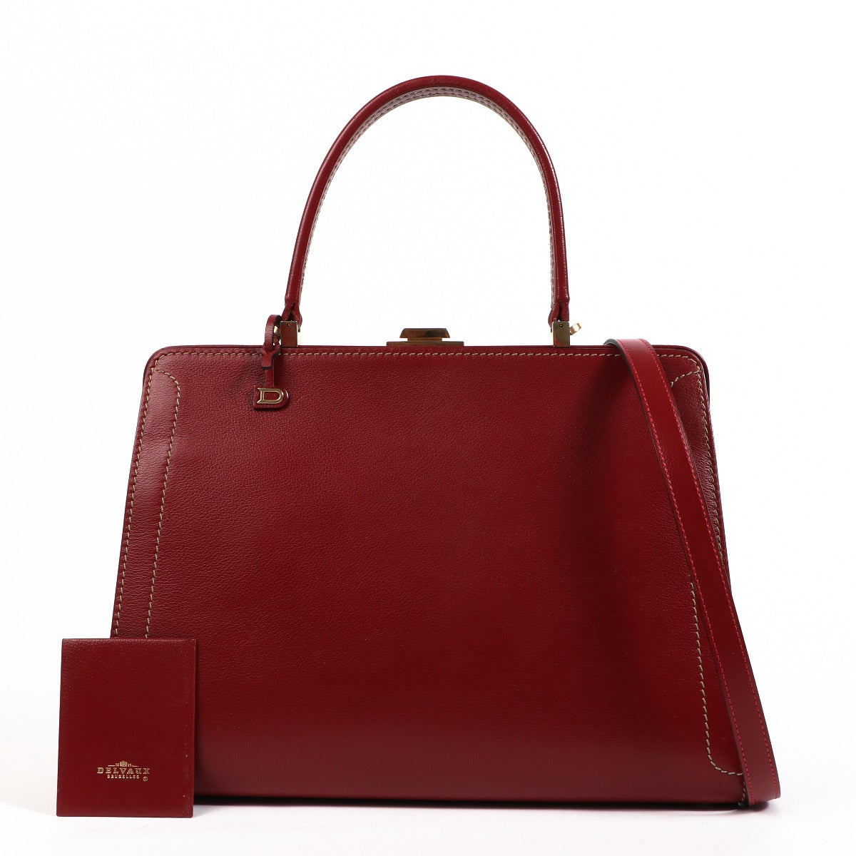 Delvaux Classico GM Red Jumping Handbag
