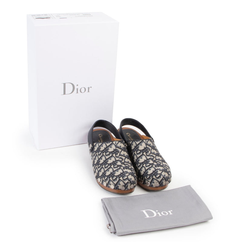 Christian Dior Diorquake Sabot Canvas Obique Deep Blue online or step by in store at Labellov Antwerp