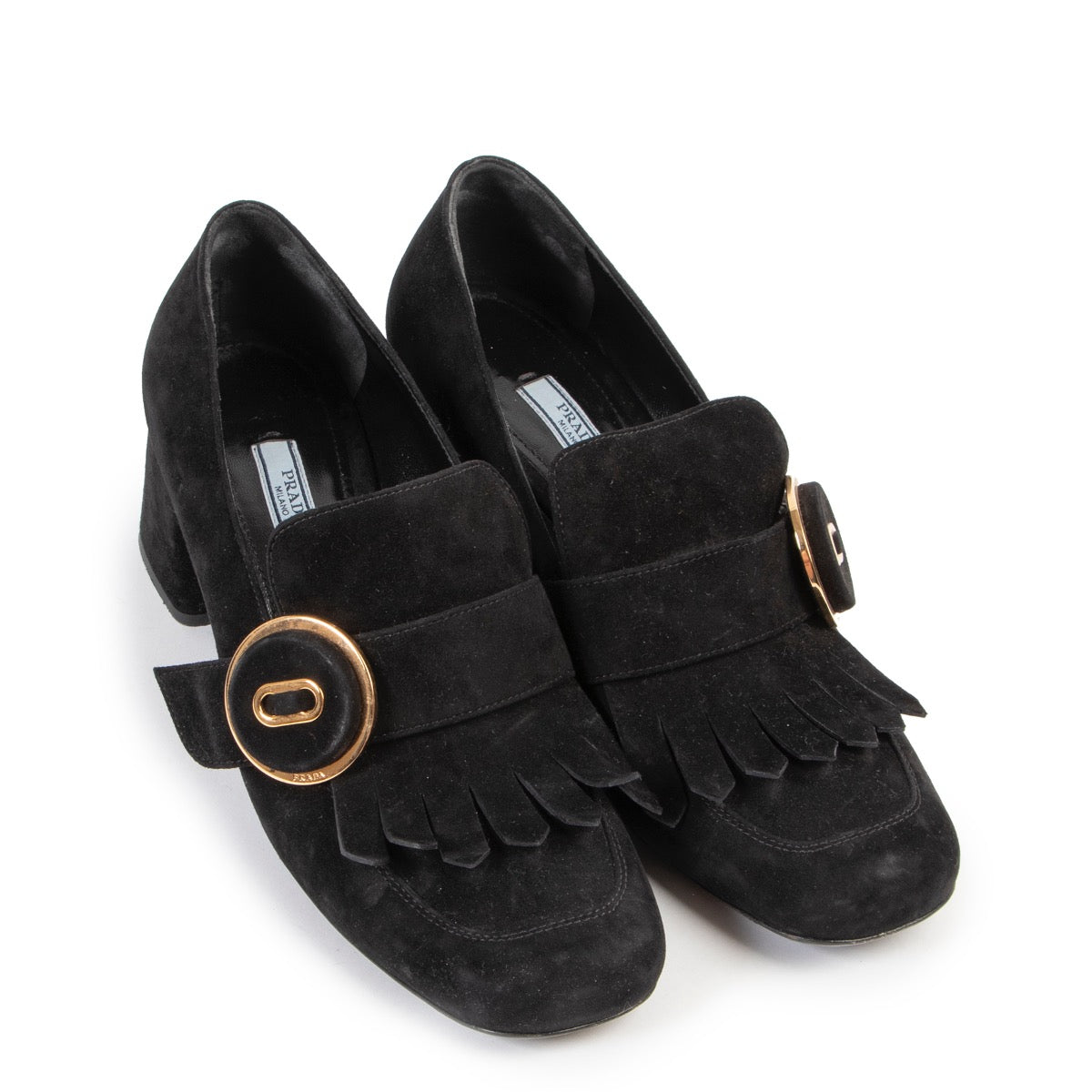 Shop safe online at Labellov in Antwerp these 100% authentic second hand Prada Black Suede Pumps - Size 40