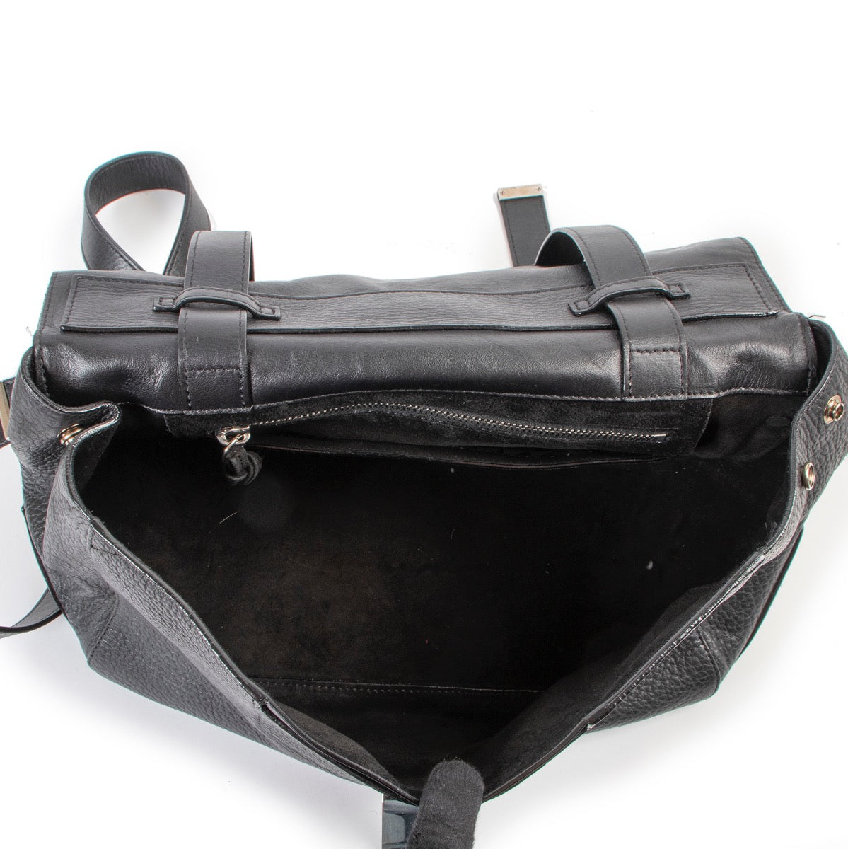 Shop safe online at Labellov in Antwerp this 100% authentic Proenza Schouler Black Leather Crossbody Bag in very good preloved condition.