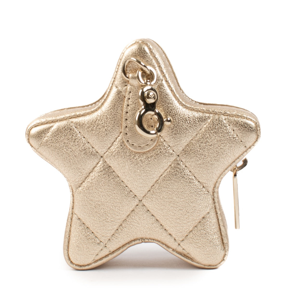 Chanel Gold Lambskin Star Coin Purse