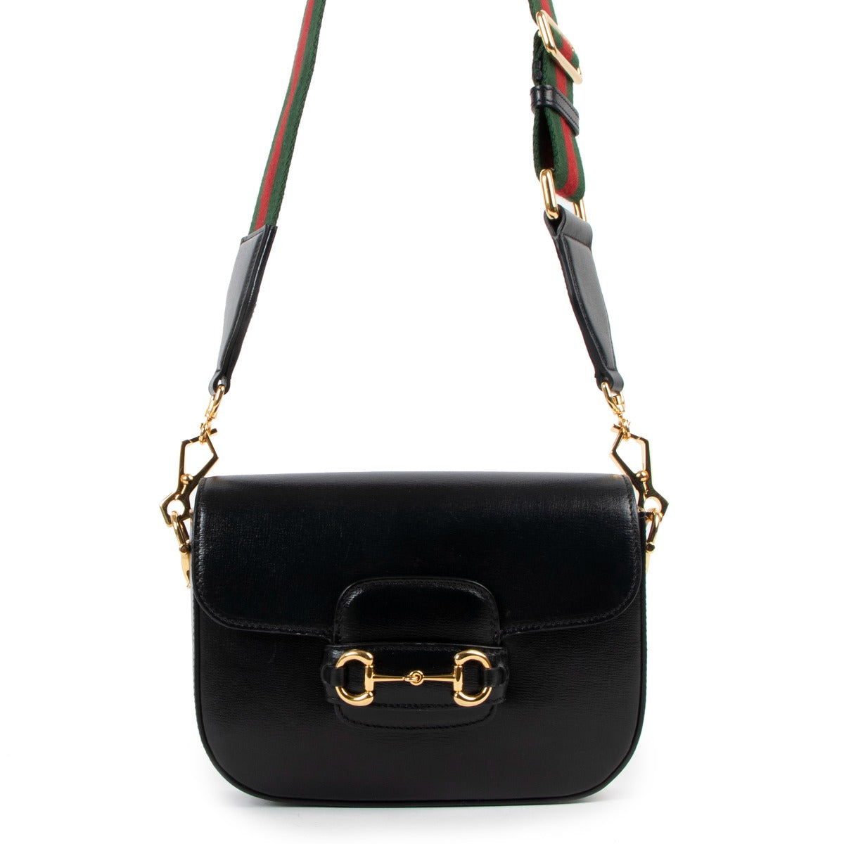 Authentic second hand Gucci Black Horsebit 1955 Mini Shoulder Bag at Labellov