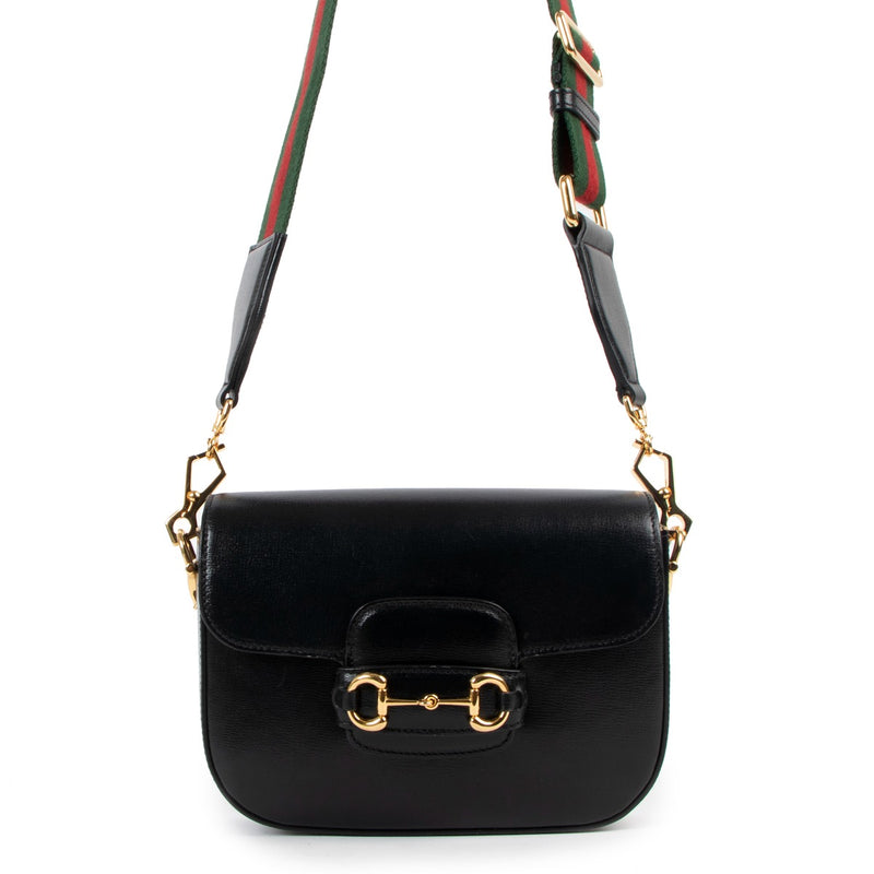 Authentic second hand Gucci Black Horsebit 1955 Mini Shoulder Bag at Labellov
