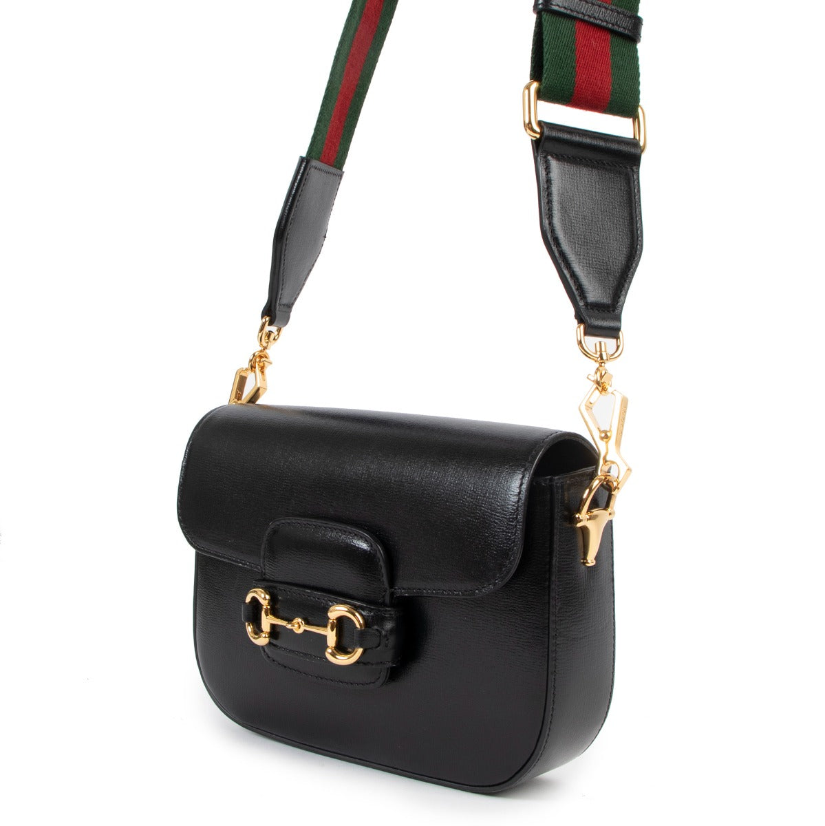 Authentic second hand Gucci Black Horsebit 1955 Mini Shoulder Bag at Labellov