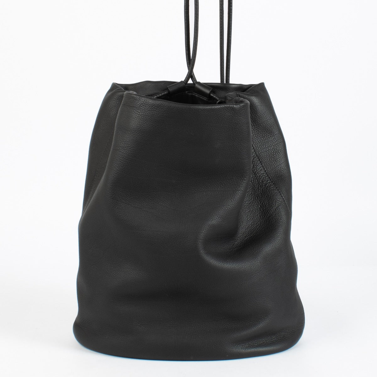 Authentic pre-loved The Row Black Joe Leather Backpack on Labellov.com