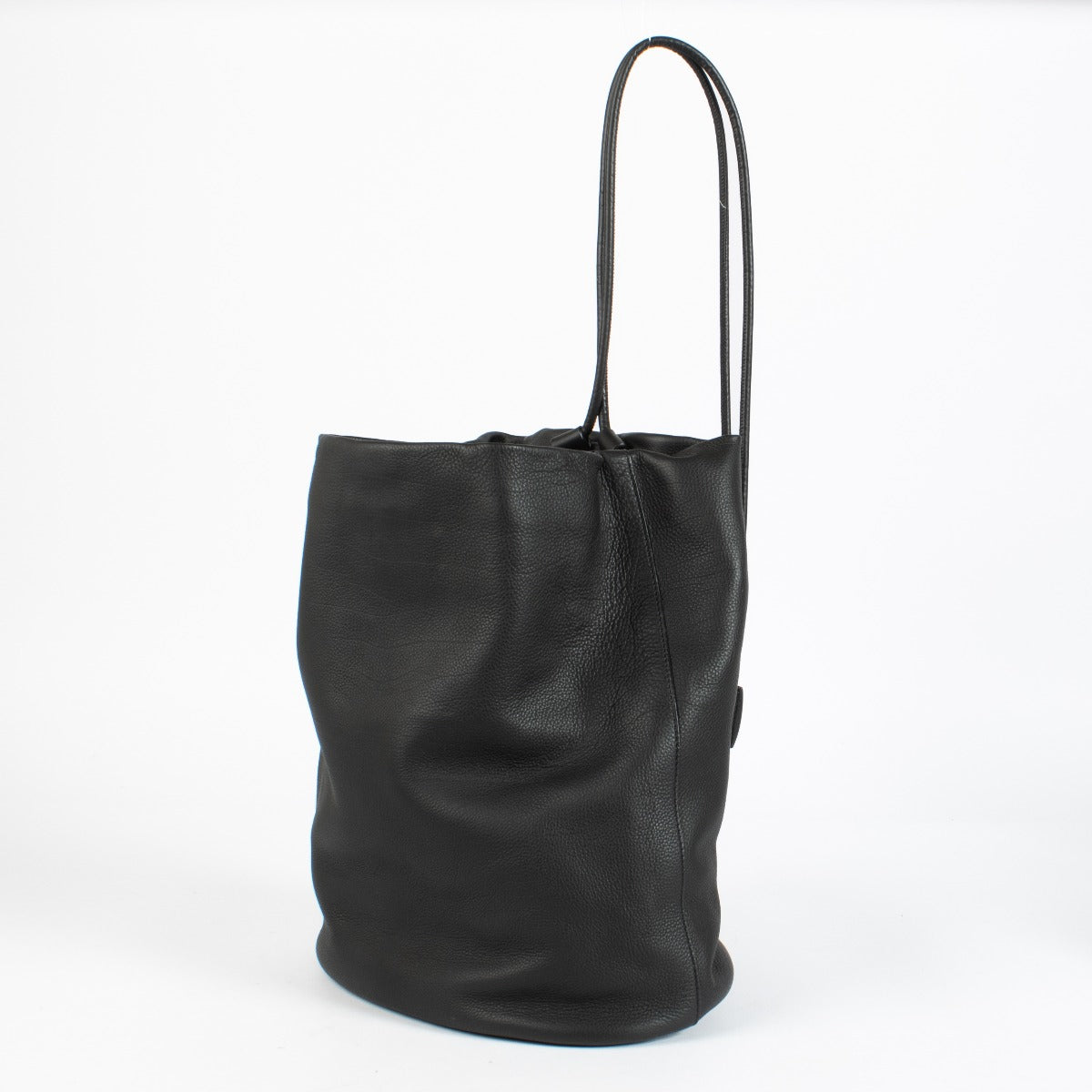 Authentic pre-loved The Row Black Joe Leather Backpack on Labellov.com