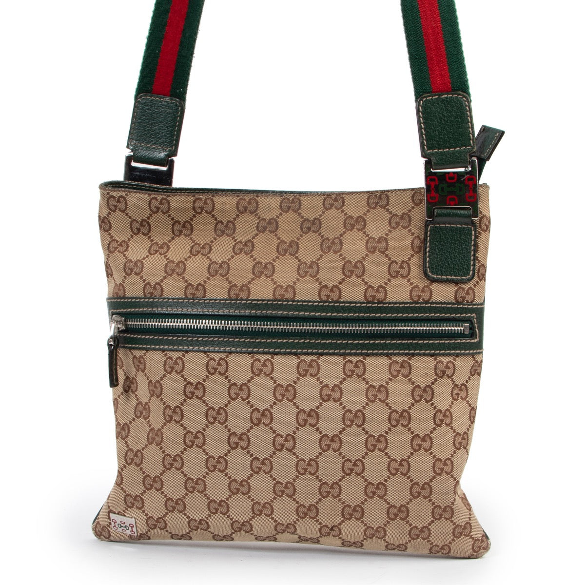 Gucci Monogram Messenger Crossbody online or in store available at Labellov Antwerp. Buy and sell your designer items at a reasonable price.