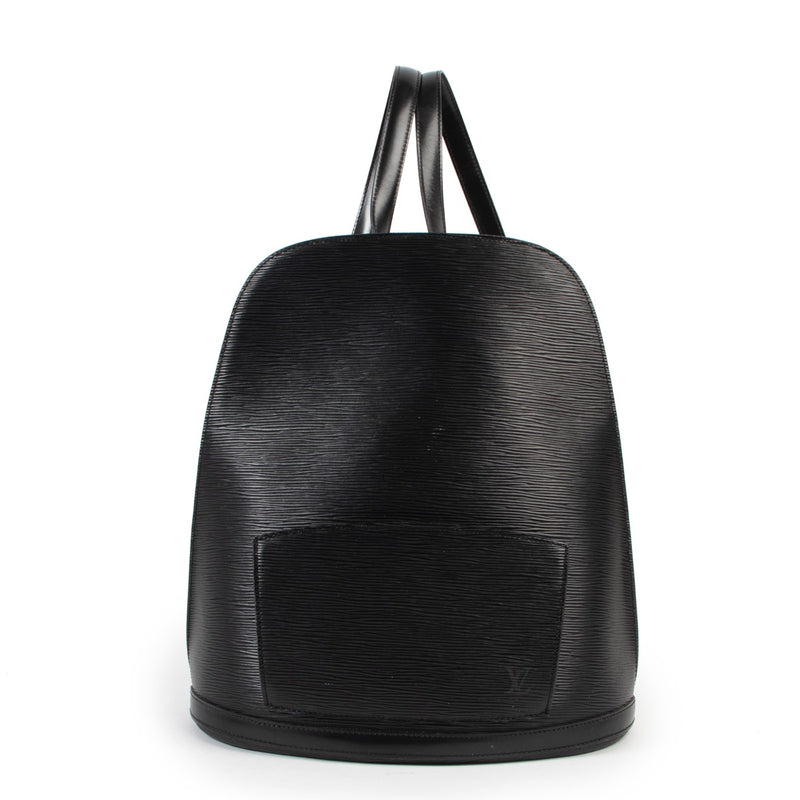 Original No Fake Louis Vuitton Black Epi Leather Gobelins Backpack on Labellov Luxury Vintage site for 2nd hand goods in good condition