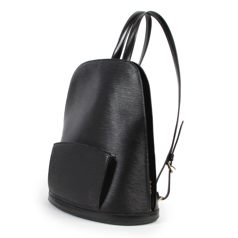 Original No Fake Louis Vuitton Black Epi Leather Gobelins Backpack on Labellov Luxury Vintage site for 2nd hand goods in good condition