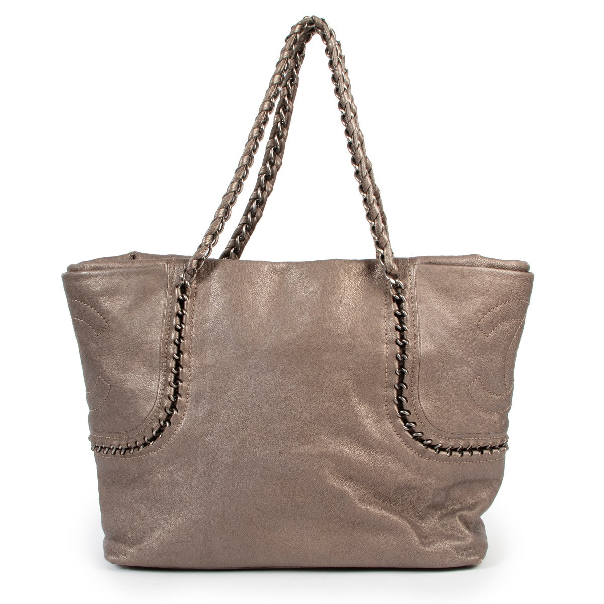 Chanel Metallic Grey Shoulder bag