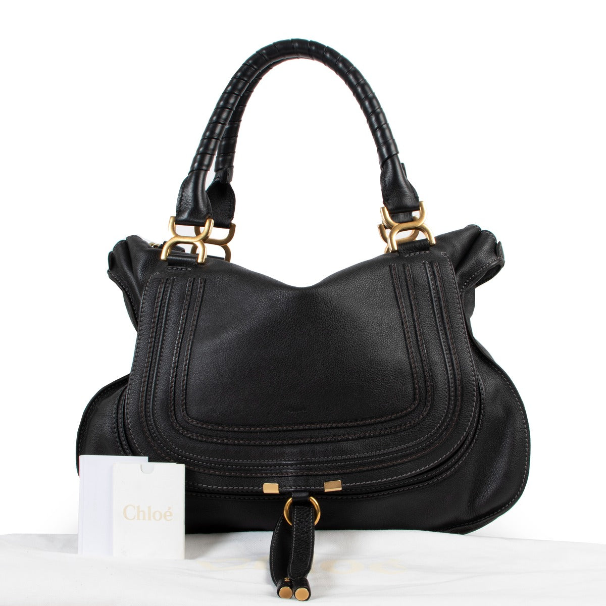 Chloé Black Marcie Large Handbag