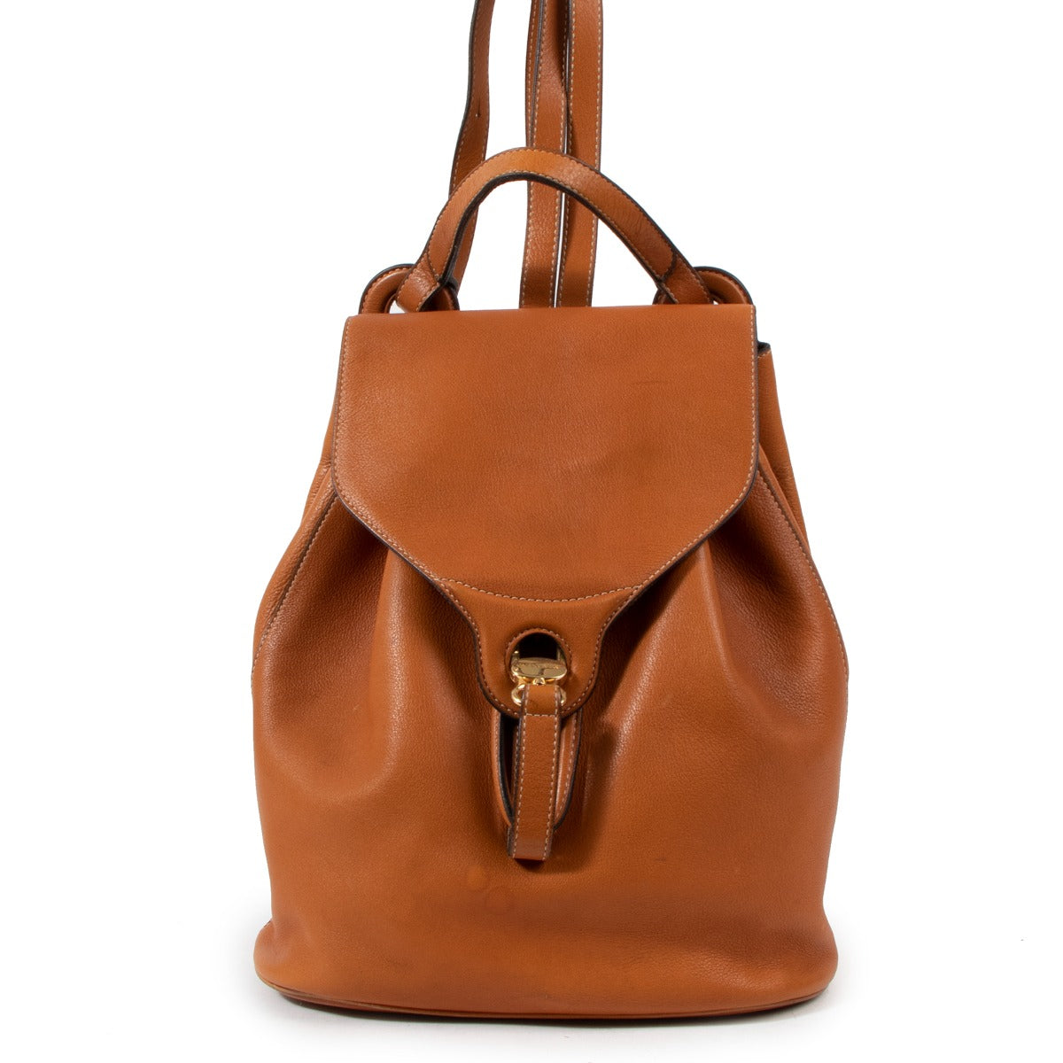 Delvaux Soleil Cognac Backpack