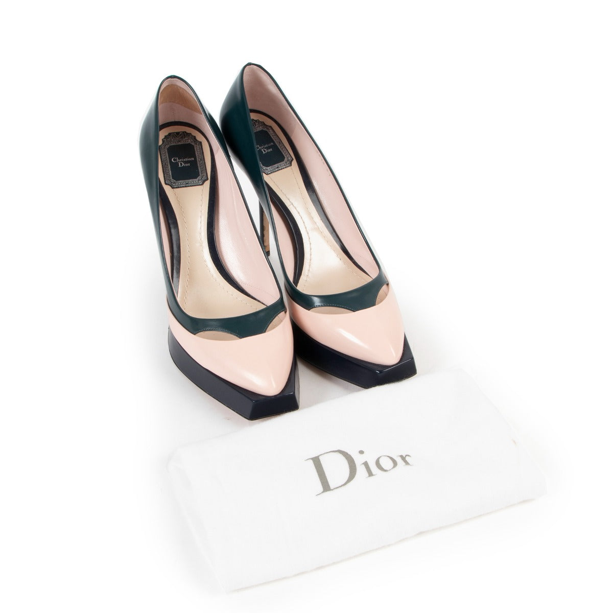 Christian Dior Tri-colour Square Sole Platform Pumps - Size 41