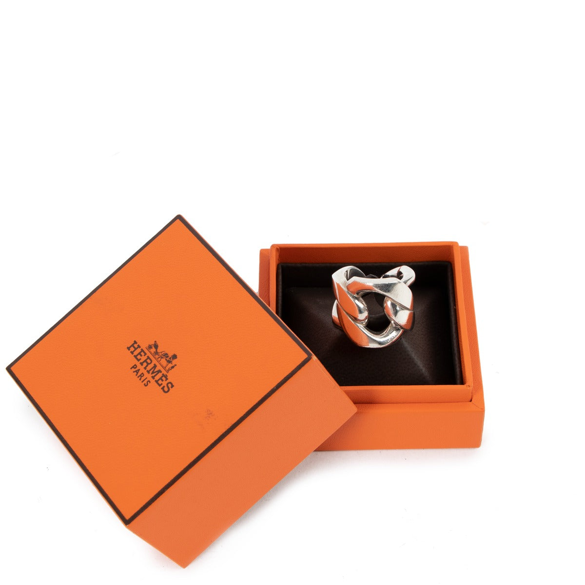Hermès Silver Capture Band Ring