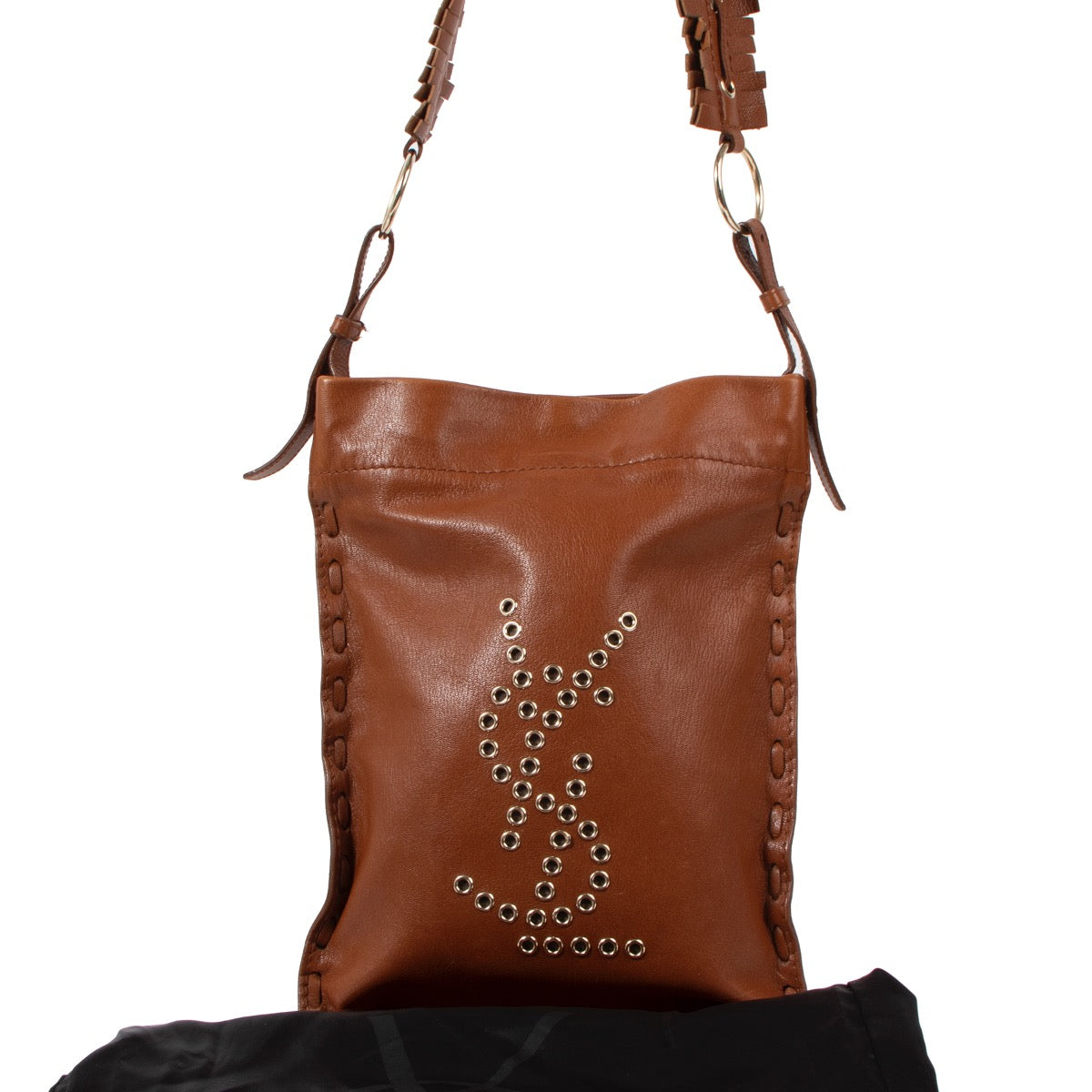 Yves Saint Laurent Camel Leather Crossbody Fringe Bag – Labellov