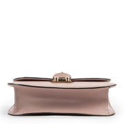 Original Valentino Small Glam Lock Lipstick Pink Leather Crossbody in good condition on LAbellov site for luxury vintage goods and designer bags