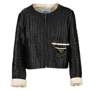 Prada Black Padded Logo Jacket - Size IT 46