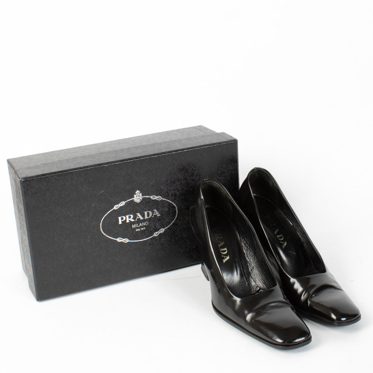 Prada Black Heels - size 37.5