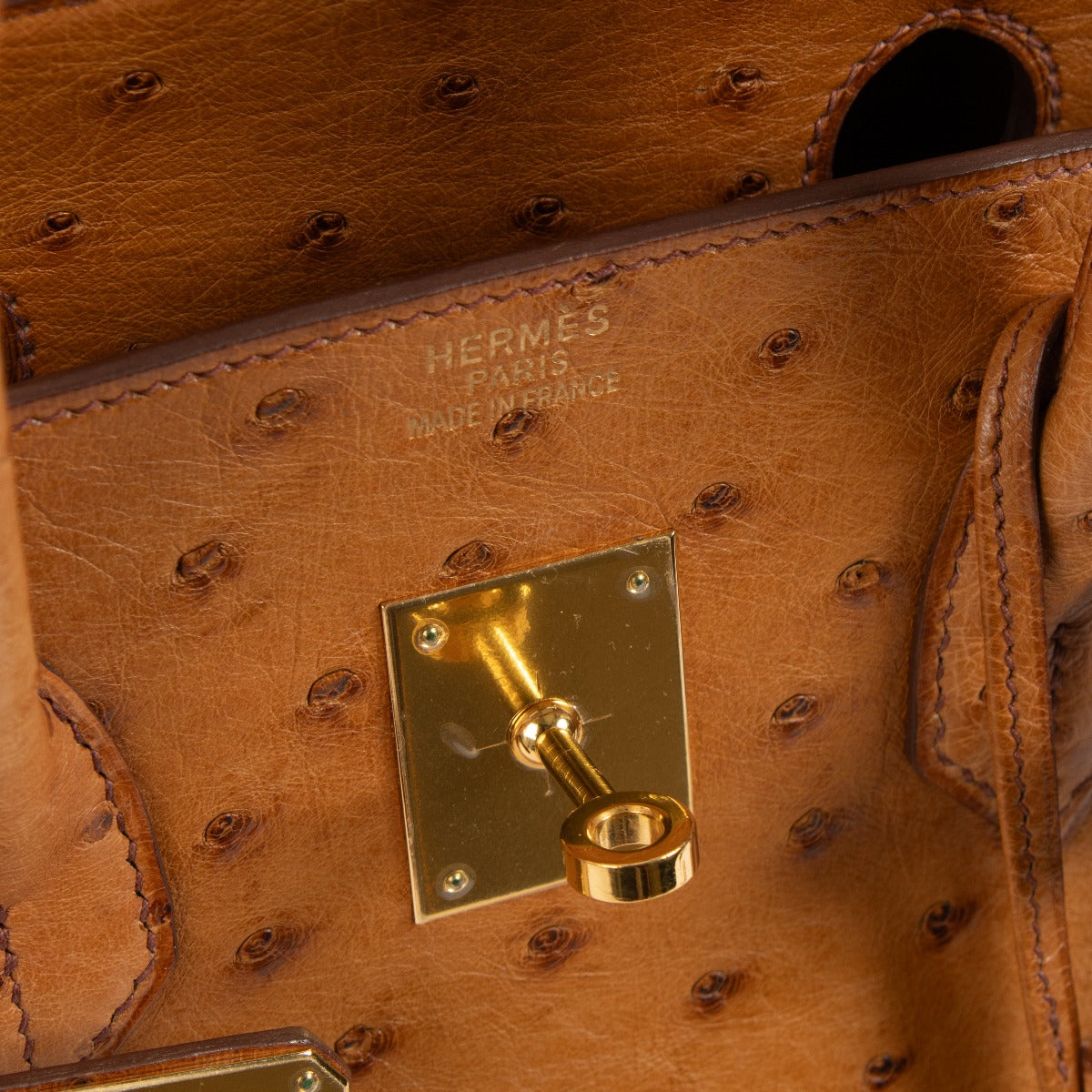 Hermès Birkin 35 Autruche Gold GHW