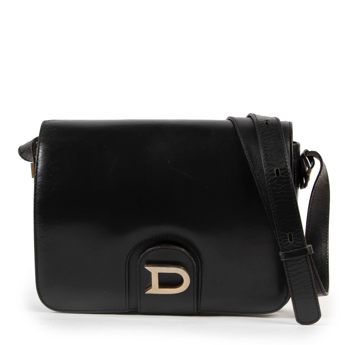 Delvaux Black D Flap Crossbody