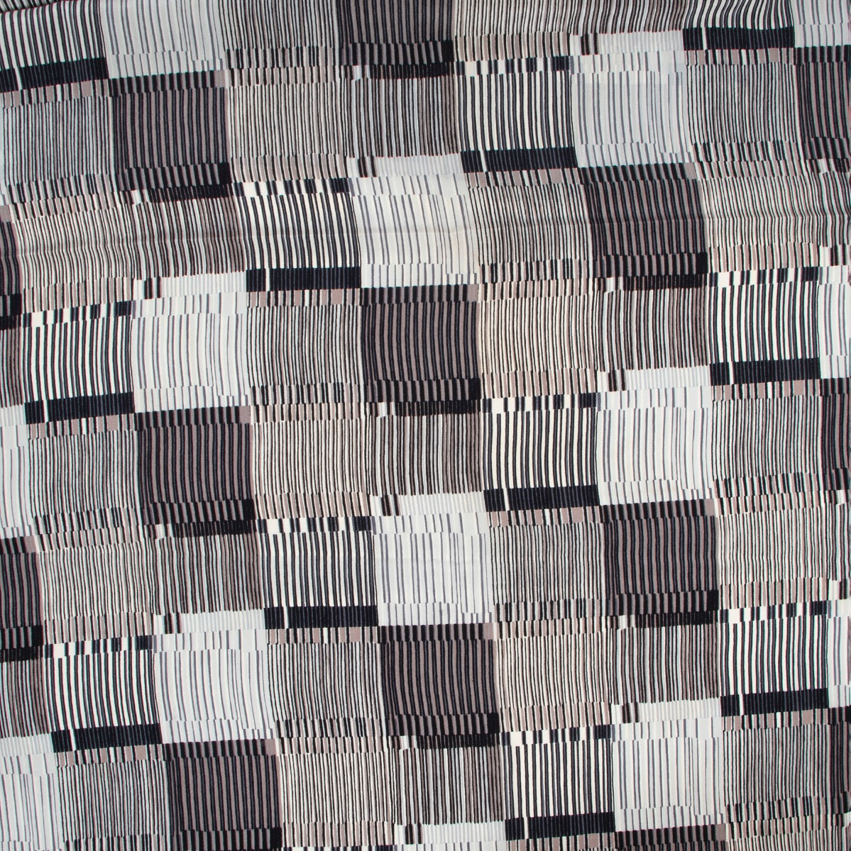 Delvaux Black/White Striped Scarf