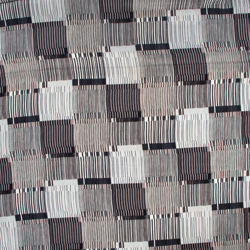 Delvaux Black/White Striped Scarf