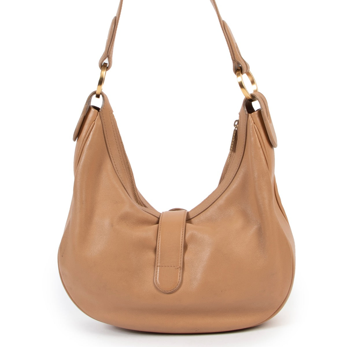 Shop safe online 100% authentic second hand Delvaux Muscade Camille PM Shoulder Bag at Labellov in Antwerp.