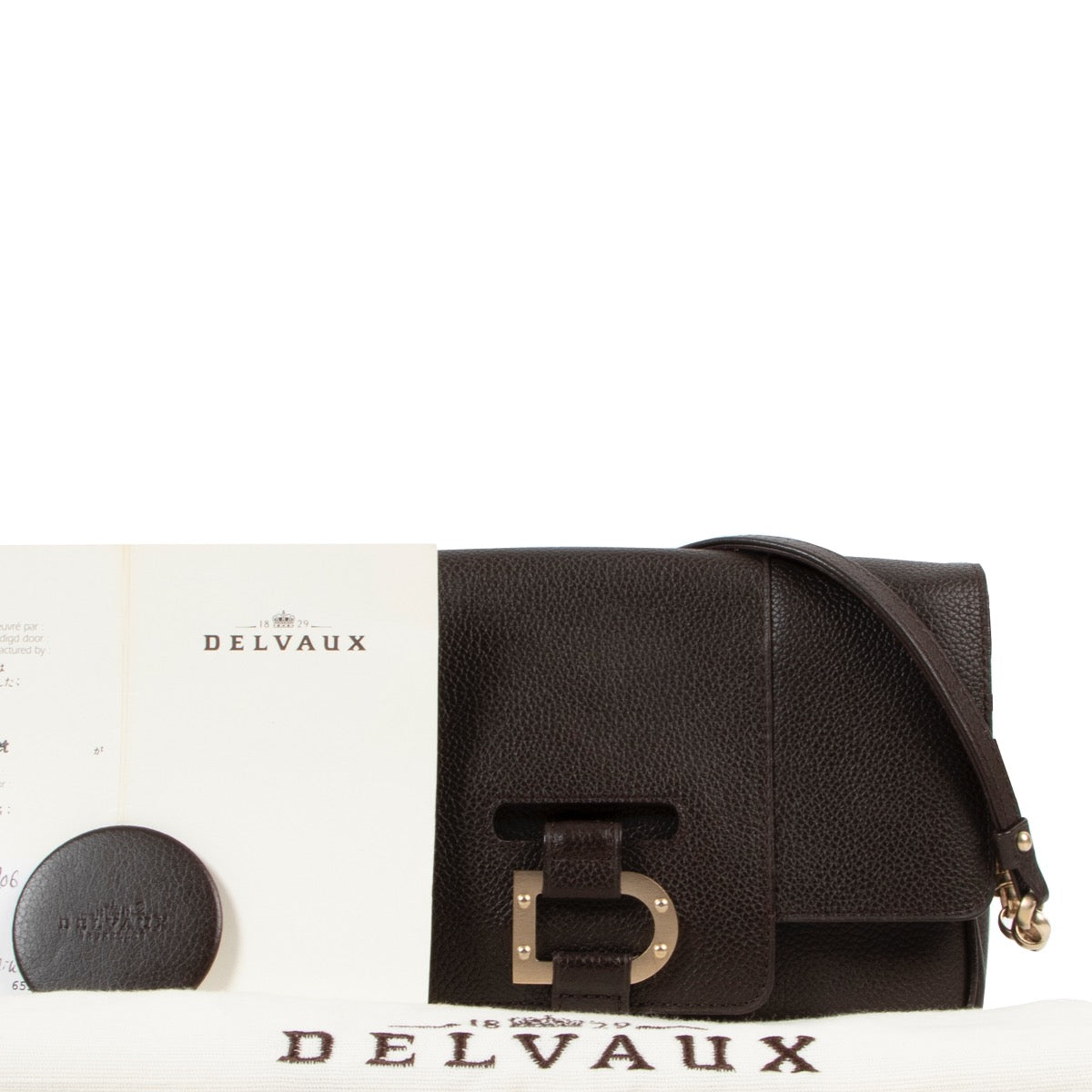 Shop safe online 100% authentic second hand Delvaux Colette PM Trotteur Shoulder bag in very good, excellent condition at the right price at Labellov in Antwerp.