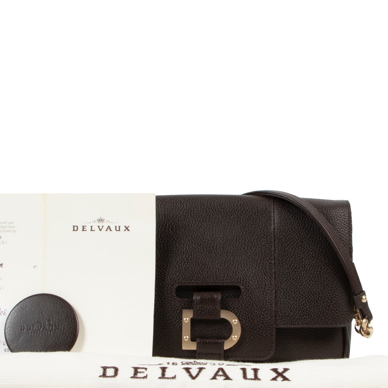 Shop safe online 100% authentic second hand Delvaux Colette PM Trotteur Shoulder bag in very good, excellent condition at the right price at Labellov in Antwerp.