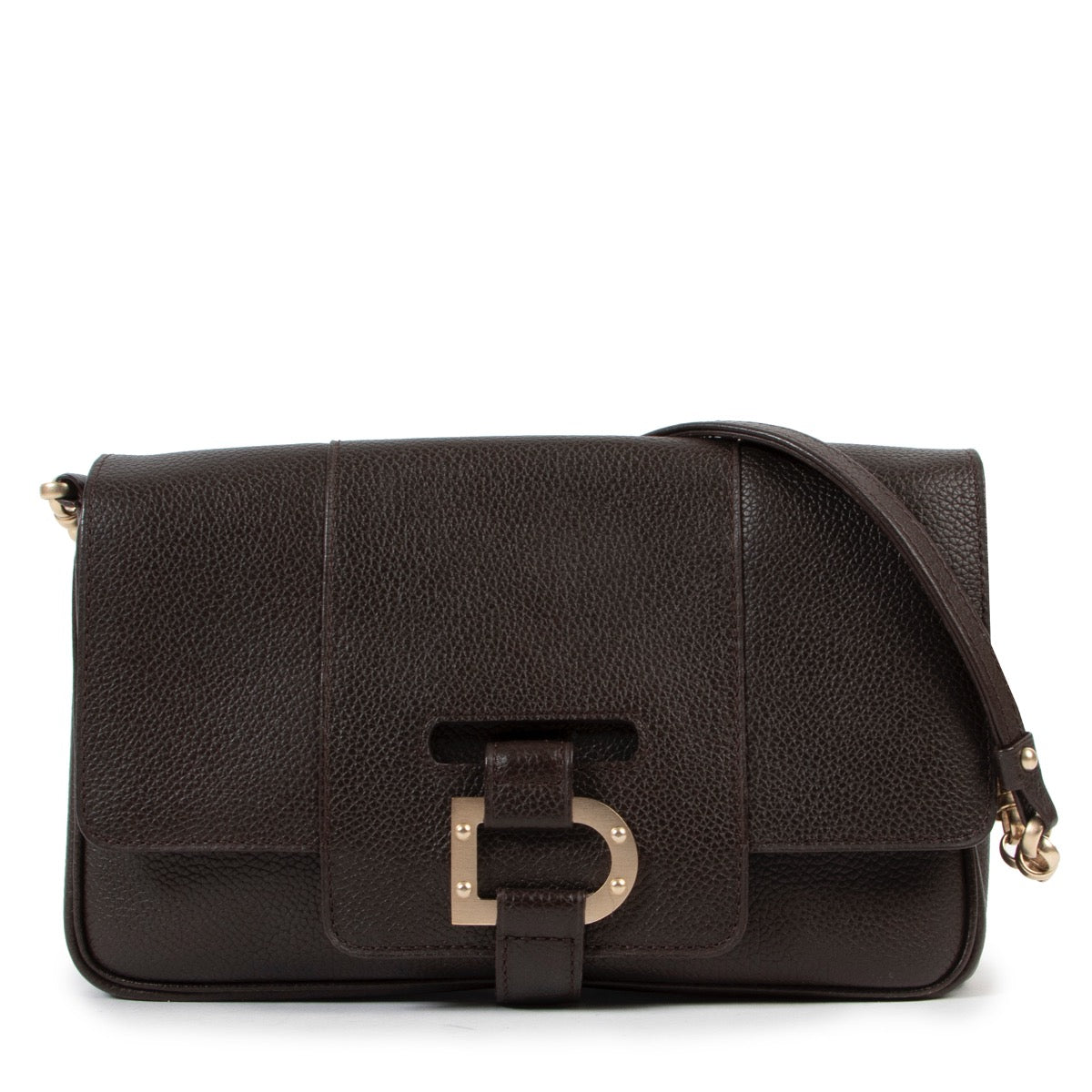 Shop safe online 100% authentic second hand Delvaux Colette PM Trotteur Shoulder bag in very good, excellent condition at the right price at Labellov in Antwerp.