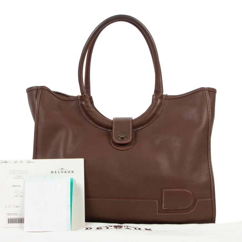 Shop safe online 100% authentic second hand Delvaux Brown Mirage Shoulder bag in very good condition.